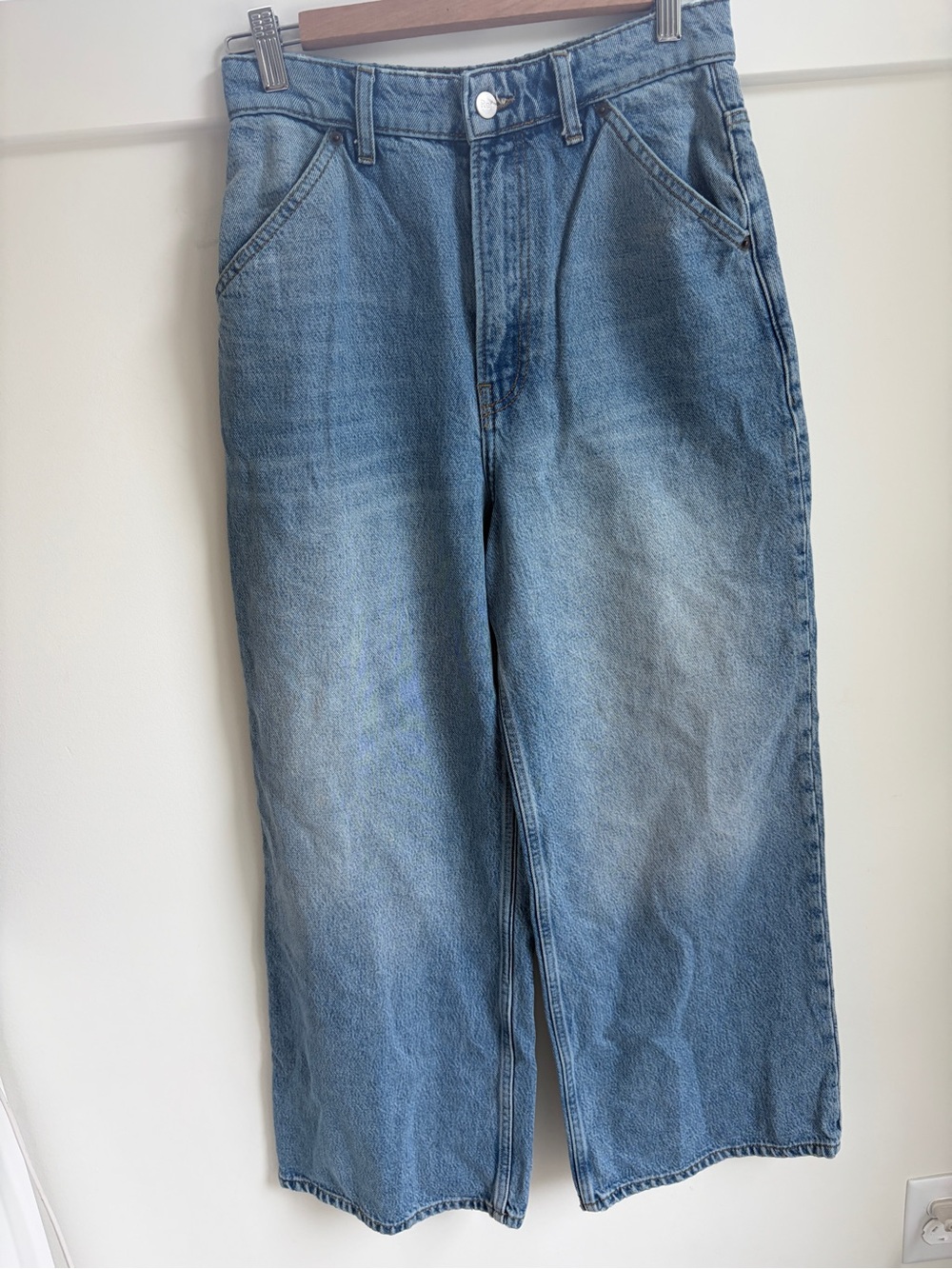 Reformation Light Blue Relaxed Wide-Leg Jeans - 26